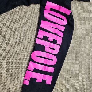 LOVE POLE Black Capri Legging Size S/M